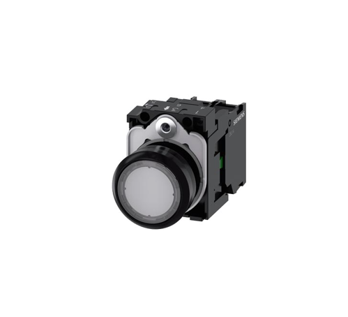 Pulsador Luminoso Rasante Transparente Siemens 3SU1103-0AB70-1FA0 1NA + 1NC
